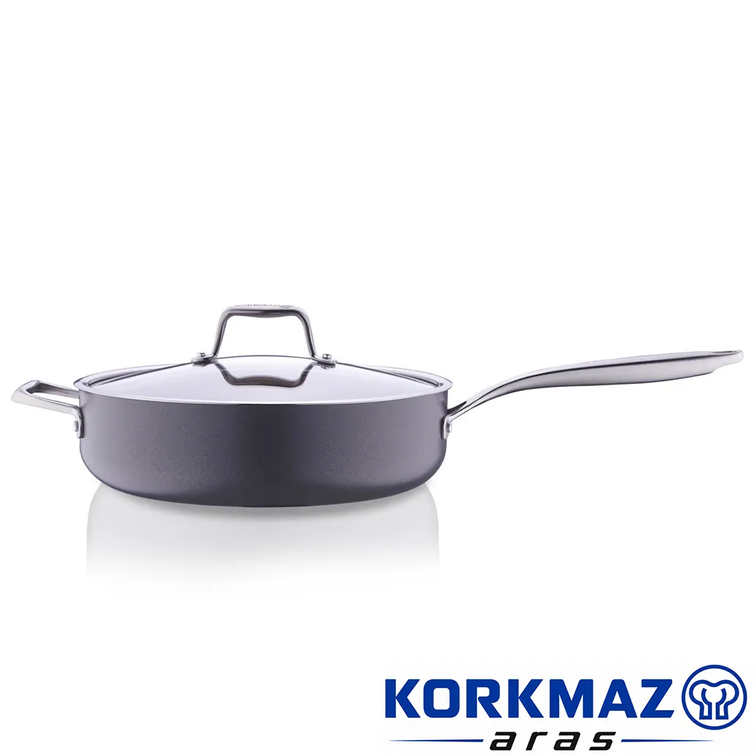 ماهیتابه دسته دار کرکماز korkmaz مدل Boena کد A3962 سایز 28x7,5