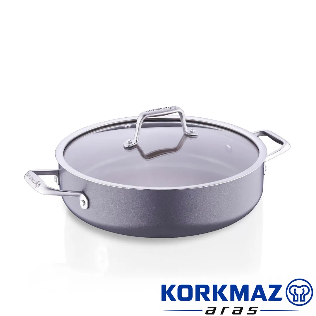 ماهیتابه کرکماز korkmaz مدل Boena کد A3956 سایز 28x7,5 - Image 2